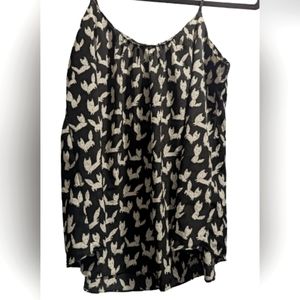 Fox tank top small, black and white, Forever 21